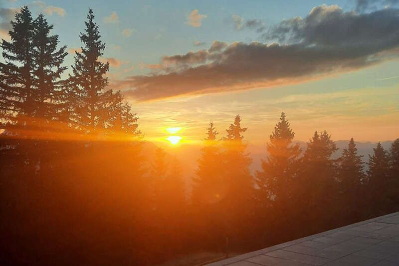 Sonnenuntergang auf der Birgitzer Alm